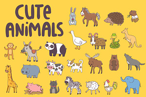 Cute vector animals