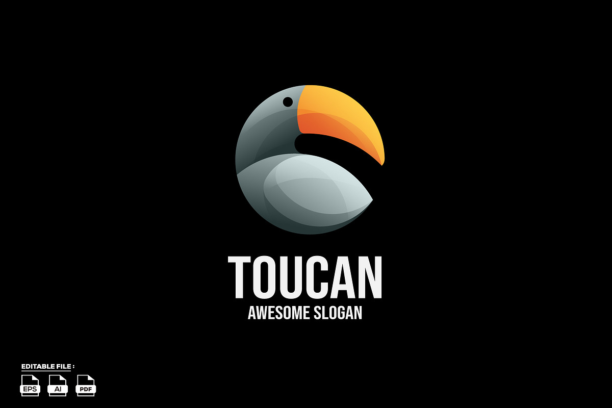 Toucan gradient logo design, a Branding & Logo Template by LOGTURNAL