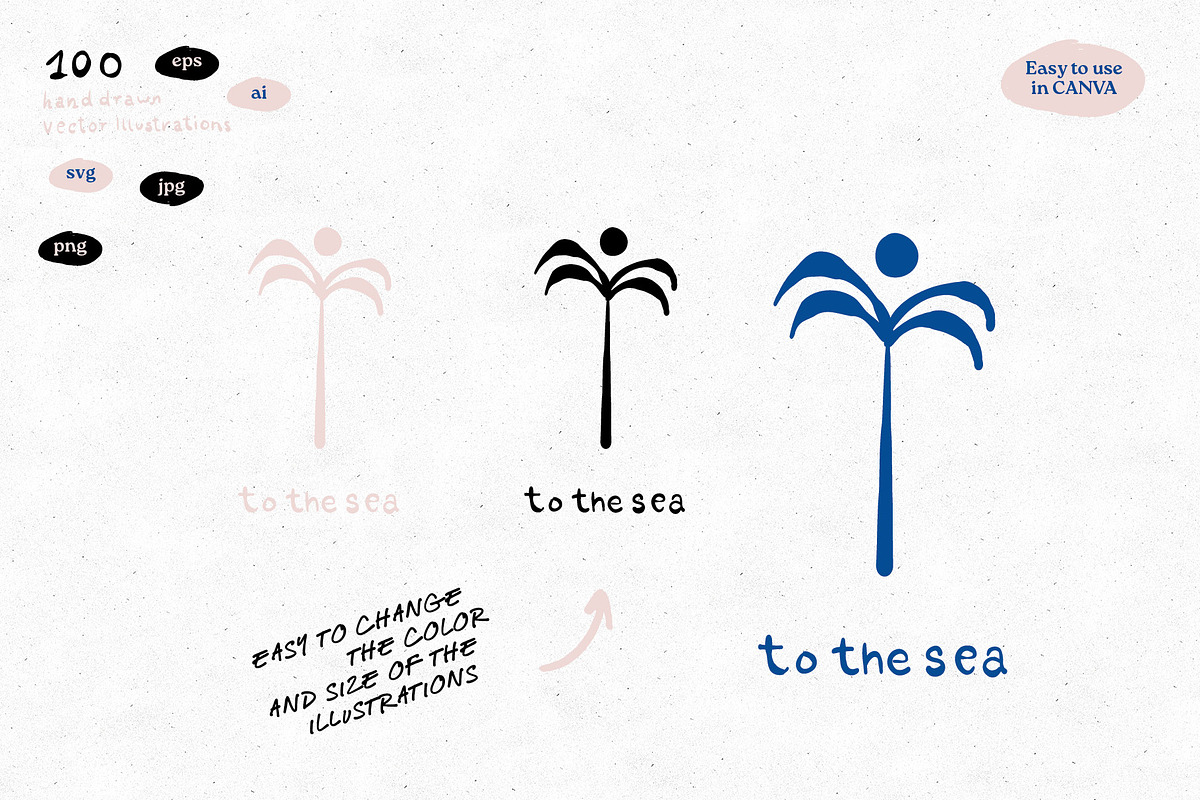 Sunny vibes vector illustrations, an Illustration by dicreate (Photo 6 of 11)