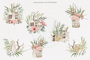 Christmas Boho Cards Bouquets Wreath, an Illustration by PawGraphic (Thumbnail 3 of 10)