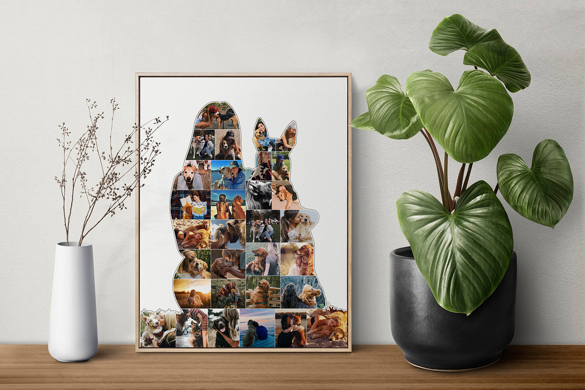 Woman and dog photo collage, a Poster Template by AIW SOLUTIONS (Photo 1 of 4)