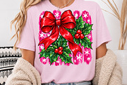 Coquette Red Christmas Bow Holly PNG, a Seasonal Illustration by Rose Art (Thumbnail 3 of 4)