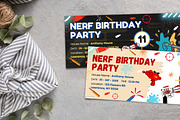 Nerf Birthday Invitation Ticket Temp, an Invitation Template by Snapybiz (Thumbnail 11 of 11)