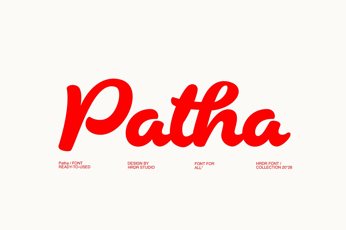 Patha, a Script Font by HRDR (Photo 1 of 10)