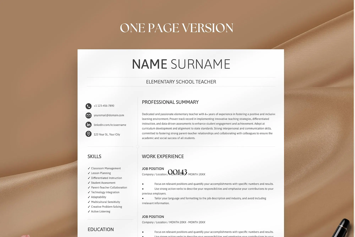 Teacher Resume Template Word Google, a Resume Template by OkiDocs Resume Templates (Photo 9 of 10)