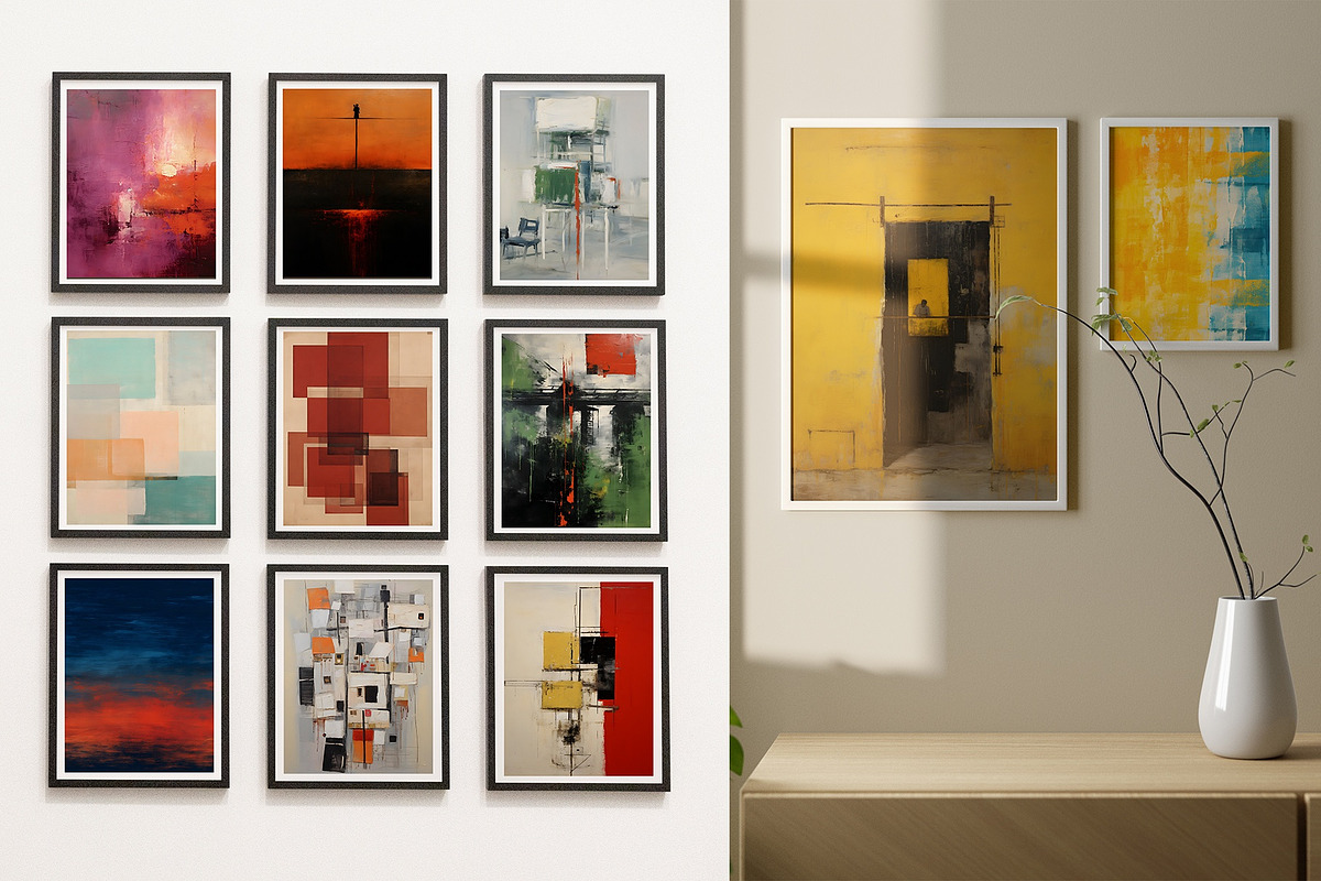 Vibrant Abstract Painting Art Print, a Wallpaper Graphic by Vibrand Studio (Photo 12 of 12)