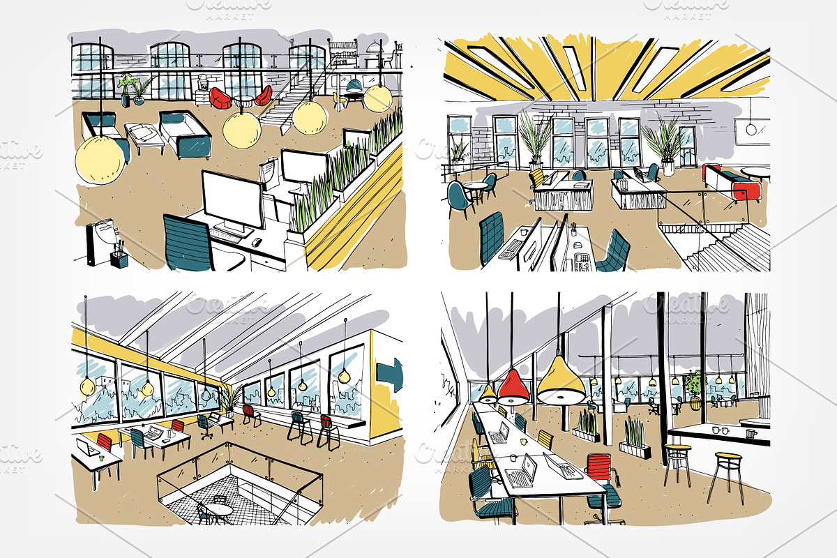 Coworking, open space, workspace, a Work Illustration by Good Studio (Photo 1 of 4)
