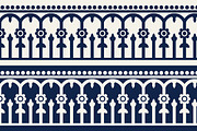 Blue Indian Block Print: Border, a Pattern Graphic by StabuLaRasa illustration (Thumbnail 2 of 16)