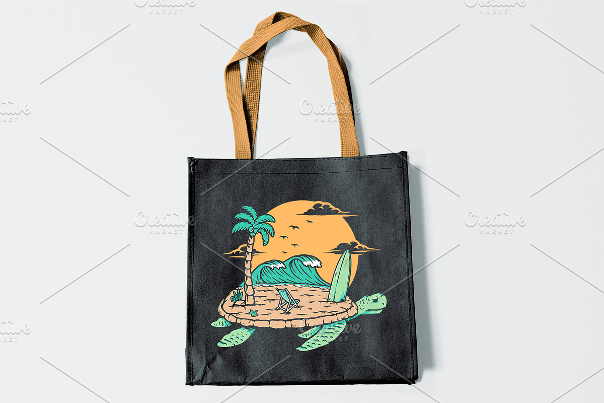 Beach and turtle illustration, an Animal Illustration by gunaonedesign (Photo 6 of 6)