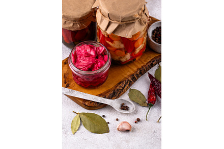 Healthy homemade fermented food in