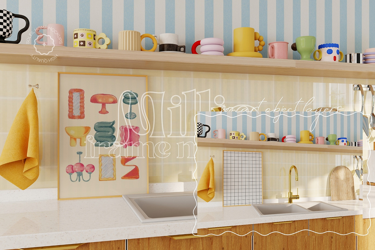 MILLIE | Kitchen Frame Mockup Set, a Household Mockup by SoleilHomeMockups (Photo 4 of 12)