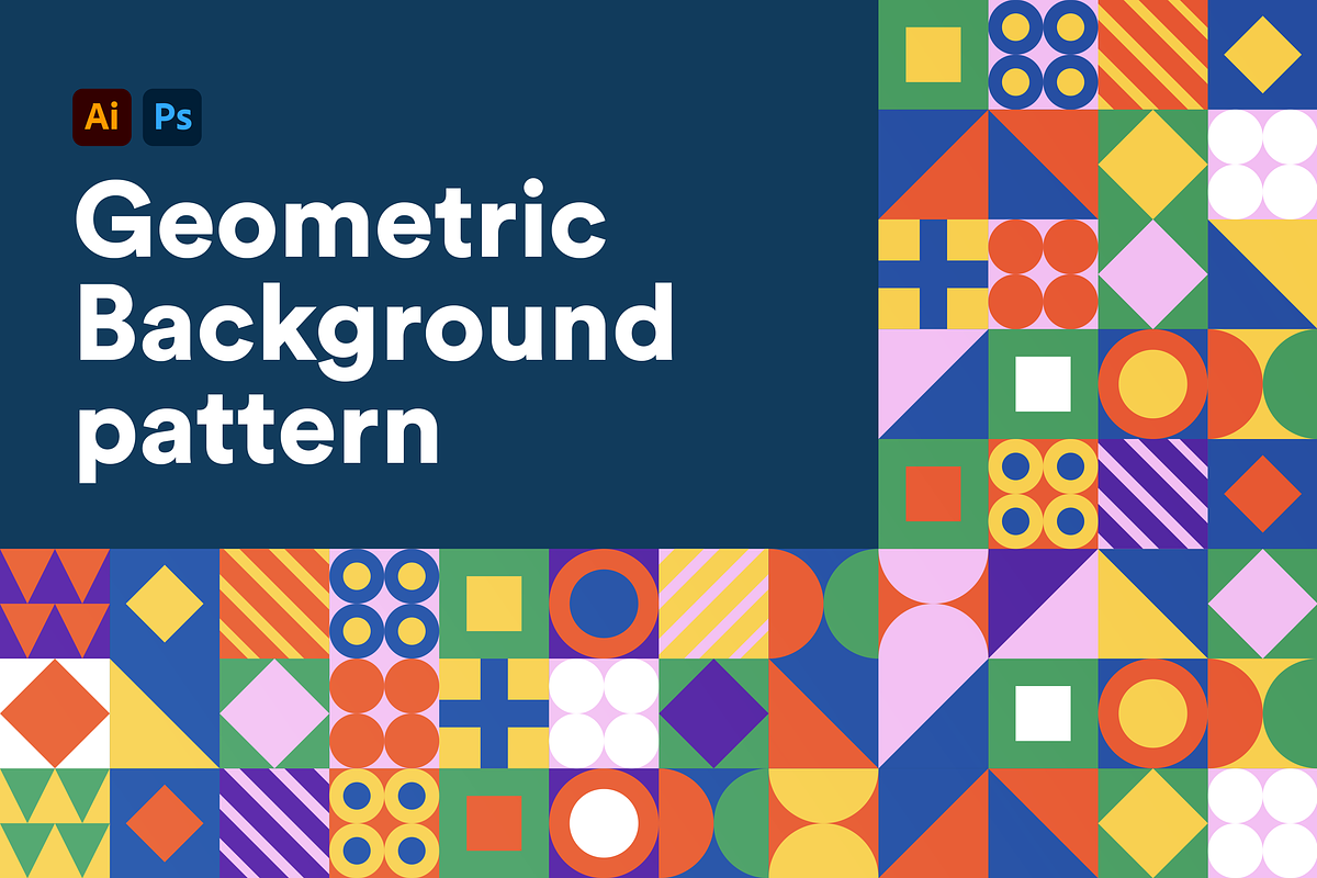 Geometric Background pattern, a Pattern Graphic by SPACECAKE (Photo 1 of 4)