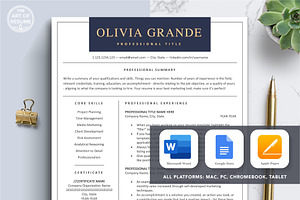 Editable Resume CV Template Design