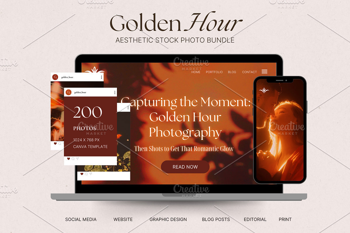 Golden Hour Stock Photo Bundle, a Beauty & Fashion Photo by The Flossy Finch (Photo 11 of 12)