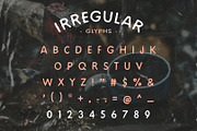 Irregular | Handmade Sans-serif Font, a Sans Serif Font by Beveled Design Co. (Thumbnail 2 of 7)
