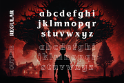 Upside Down - 1980s Retro Typeface, a Serif Font by HipFonts (Thumbnail 2 of 9)