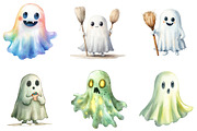 Halloween Iridescent Ghost Bundle, an Illustration by DreamArtGraphic (Thumbnail 3 of 5)