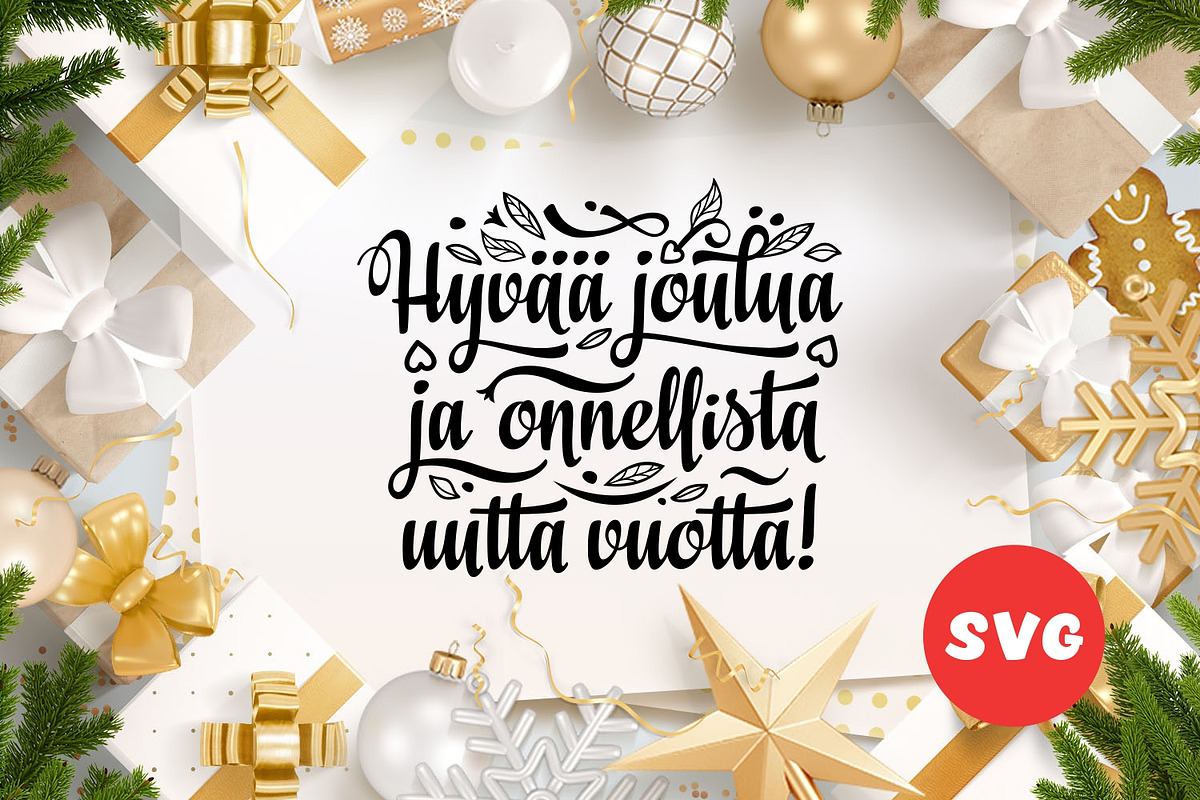 Finnish Christmas svg Finland Hyvaa, an Object Graphic by Zoya Miller (Photo 9 of 9)
