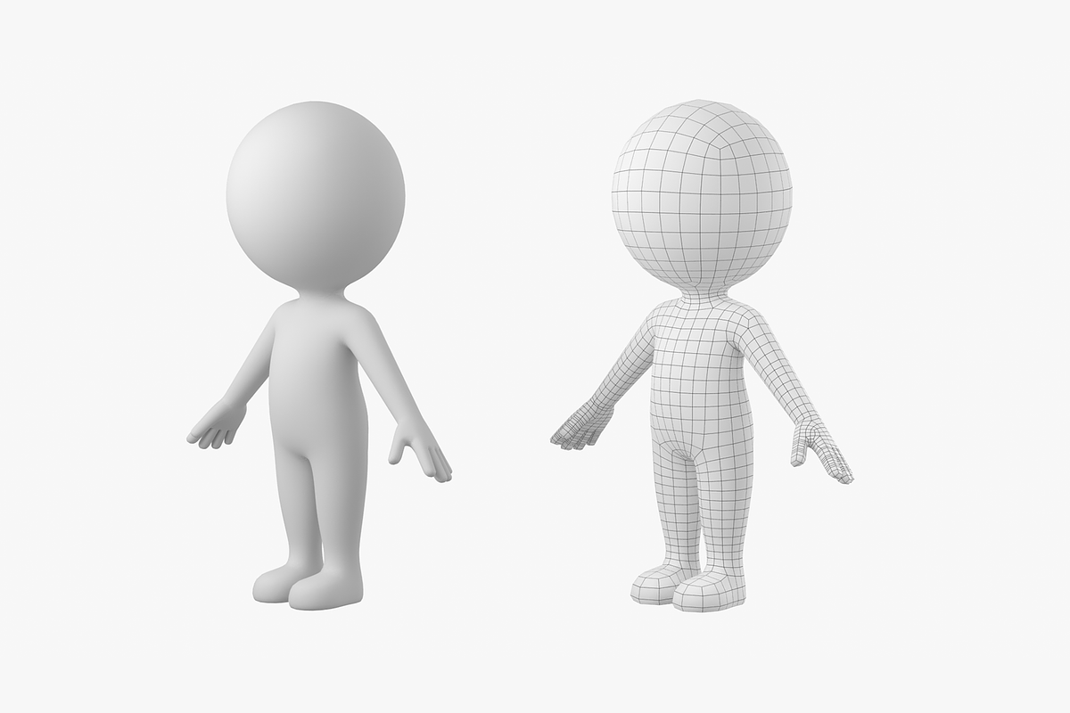 Cute Stickman In A-Pose CAT Rig, a Characters & Person 3D Model by VK Studio (Photo 10 of 19)