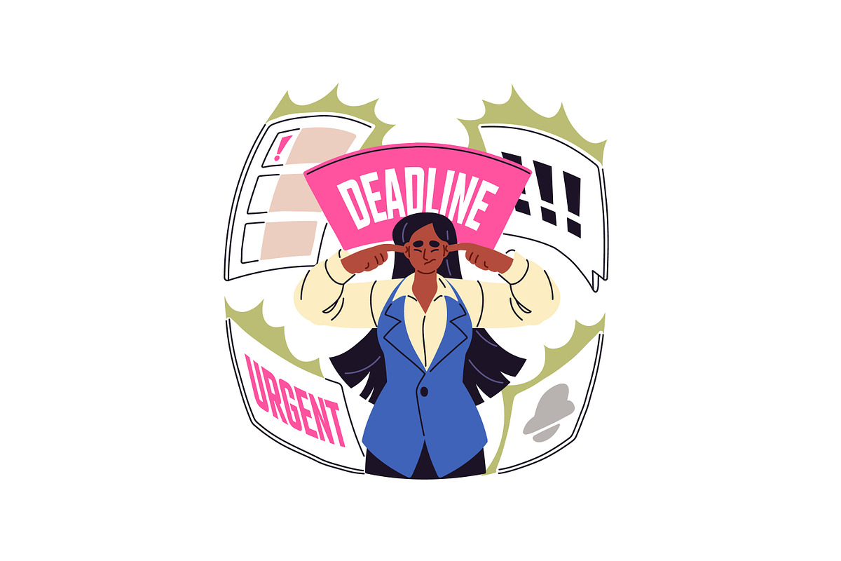 Overworking, work overload concept, a Work Illustration by PaperTrident (Photo 6 of 9)