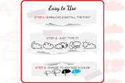Cloud Doodles - Dingbats Font, a Symbol Font by WADLEN (Thumbnail 4 of 7)