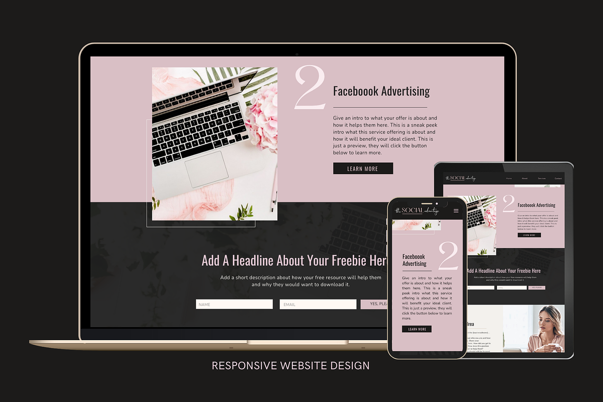 AMELIE- Elegant Chic Showit Template, a Websites & App Template by Styled Web Shop (Photo 4 of 5)