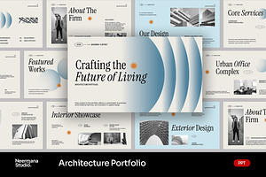 Minimal Gradient Portfolio PPT, a Presentation Template by Neermana