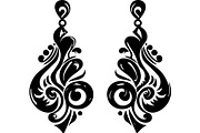 Black Ornamental Earrings SVG Set, an Object Graphic by jahid234 (Thumbnail 8 of 13)