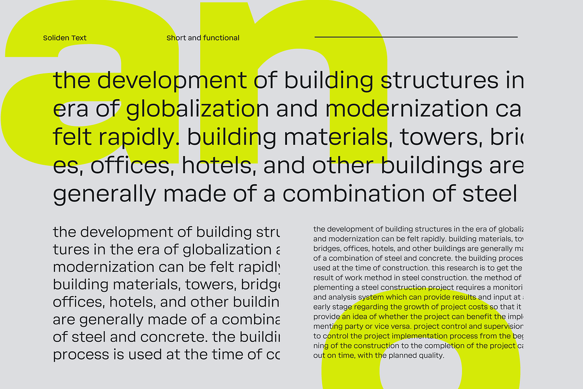 Soliden; 48 Fonts Sans Serif Family, a Sans Serif Font by Eko Bimantara (Photo 10 of 15)