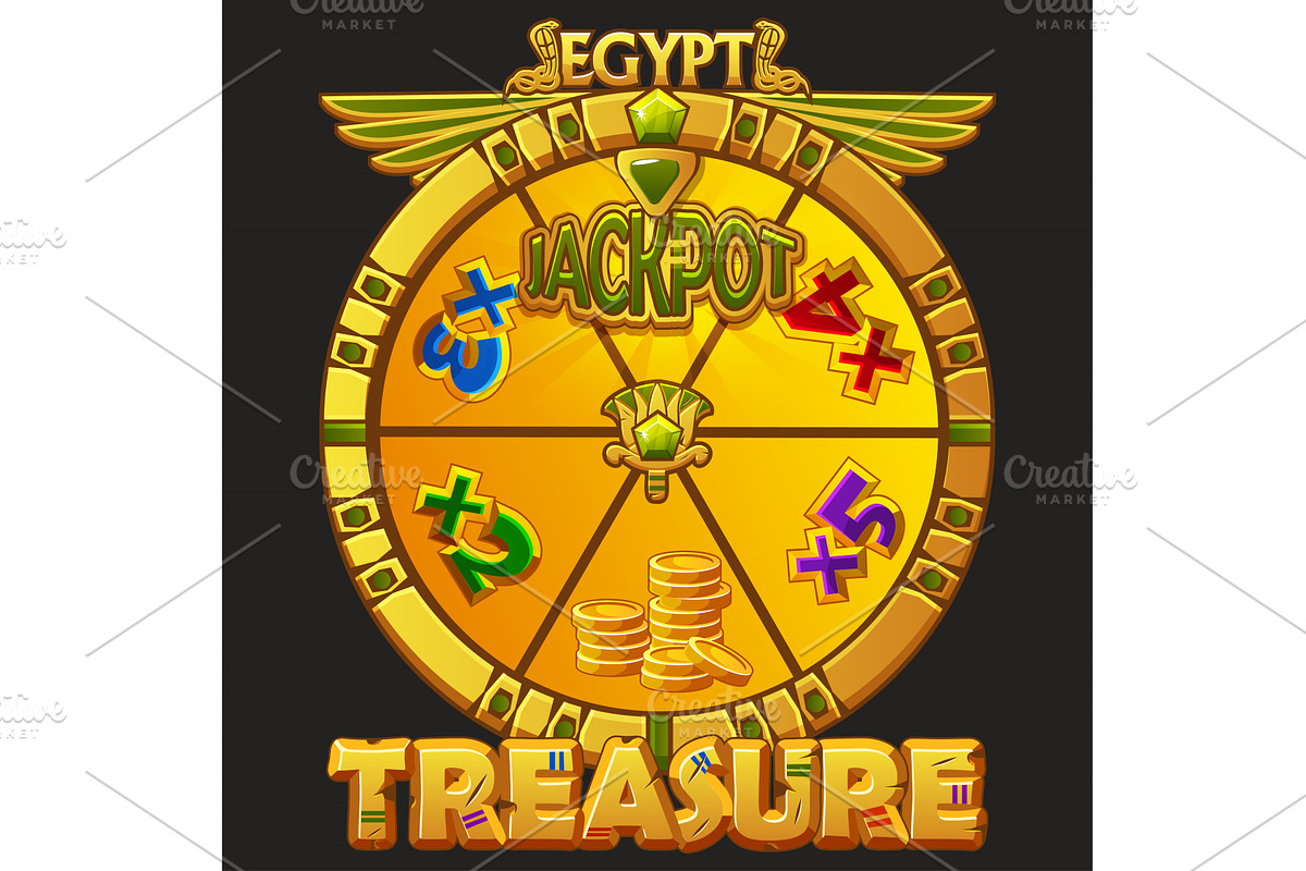 Wheel of fortune in Egyptian style, an Object Illustration by BabySofja