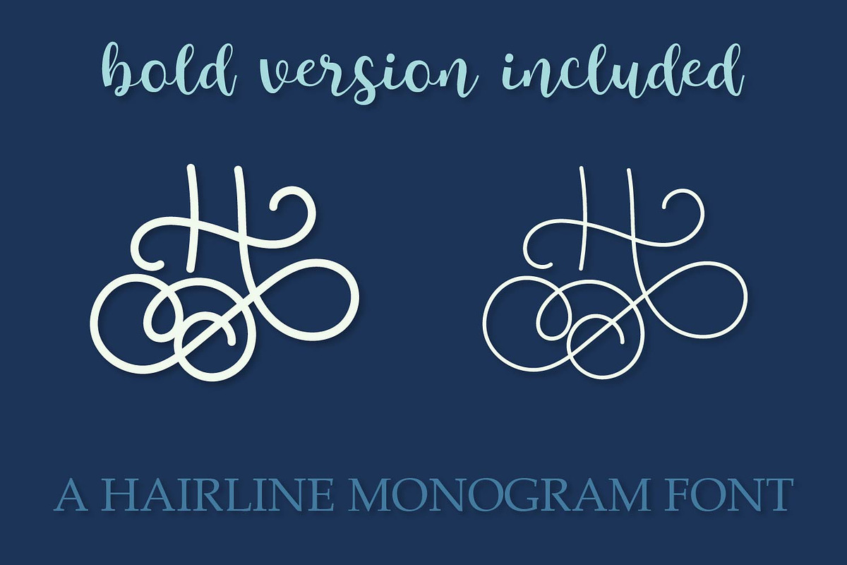 A Hairline Monogram Font preview 2