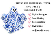 Blue Chinoiseries Halloween Clipart, a Seasonal Illustration by OK Design (Thumbnail 6 of 6)
