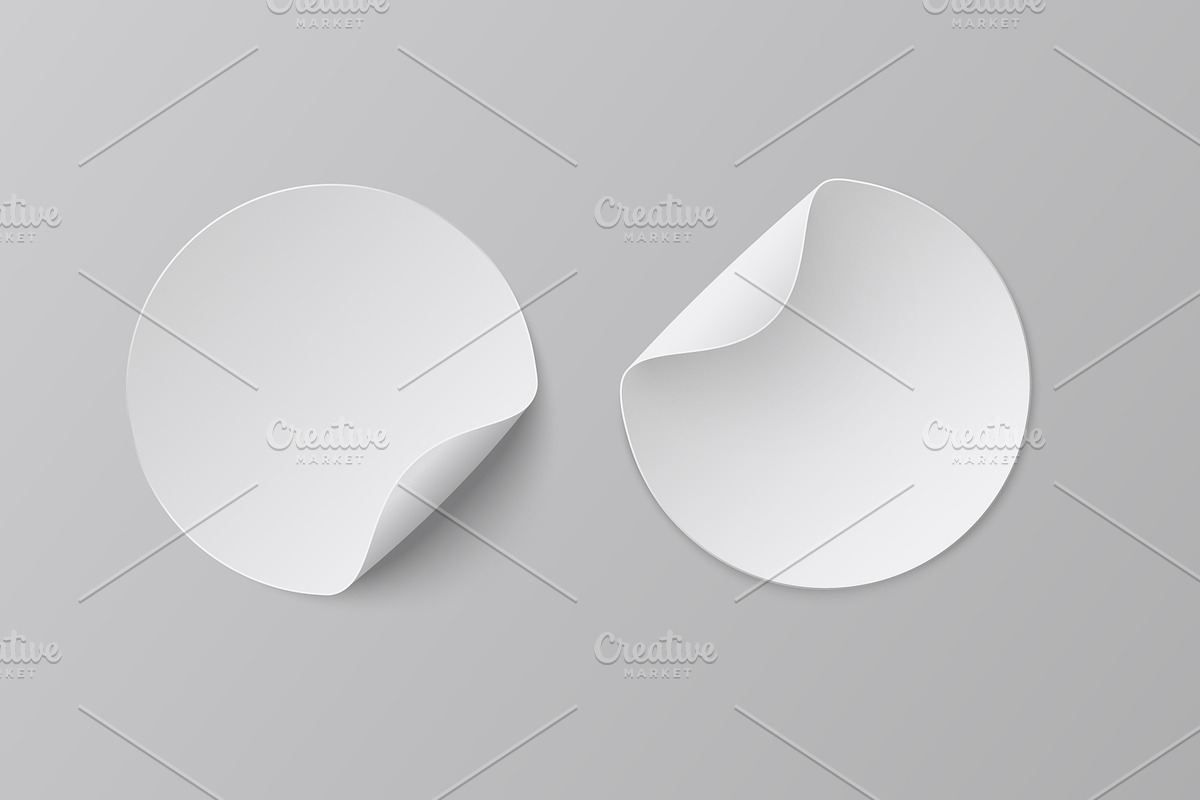 Realistic paper stickers, an Object Graphic by Vector Market