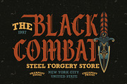 Salt Black Combat Blackletter Font, a Blackletter Font by alit design (Thumbnail 9 of 17)
