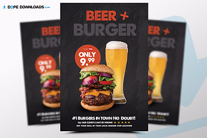 Beer and Burger Flyer Template