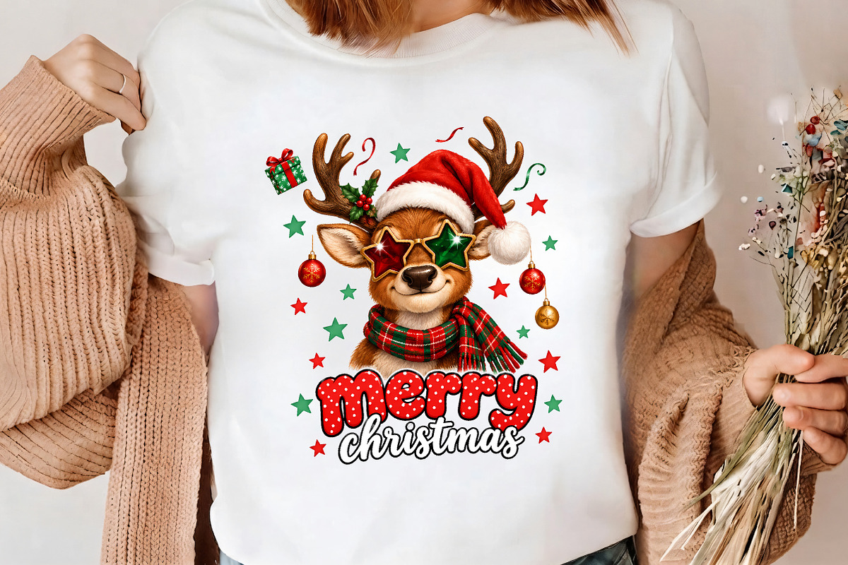 Merry Christmas Reindeer Glasses PNG, a Seasonal Illustration by CrexoraLab (Photo 4 of 4)