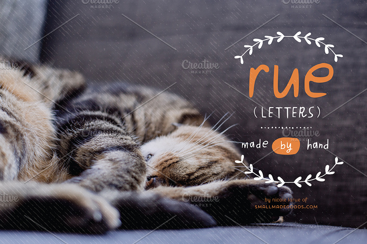Rue Letters (Font), a Font by Small Made Goods (Photo 1 of 4)