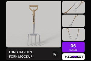 Long Garden Fork Mockup