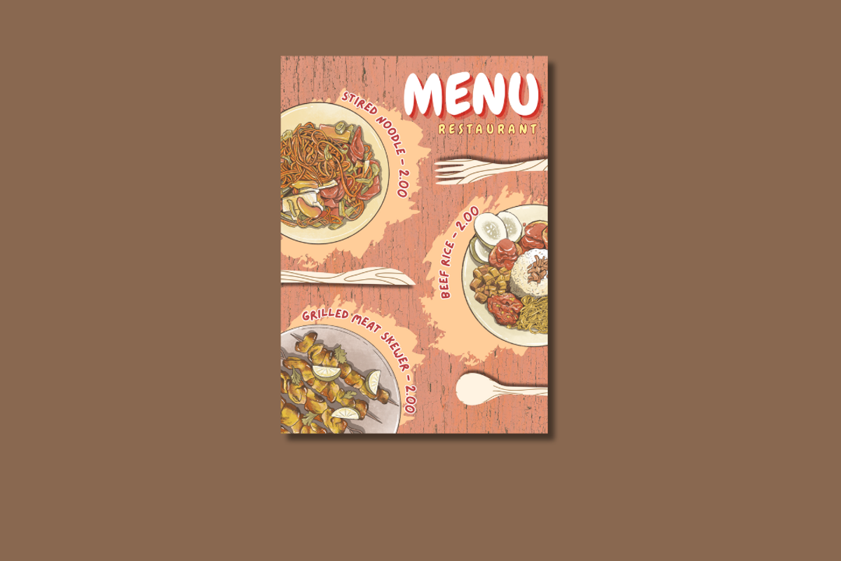 EDITABLE MENU CANVA TEMPLATE, a Design Template by Sparklingdesign4 (Photo 1 of 6)