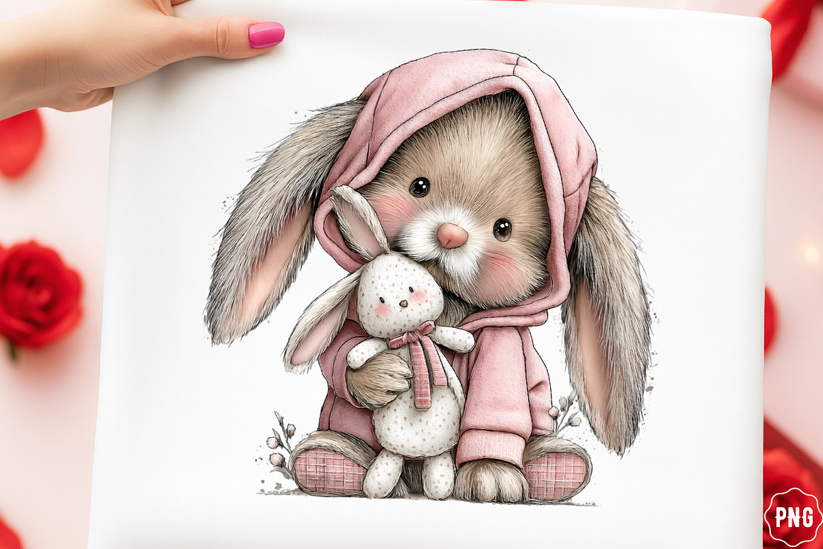 Whimsica Easter Bunny Clipart, an Illustration by GatewayDesign (Photo 3 of 3)