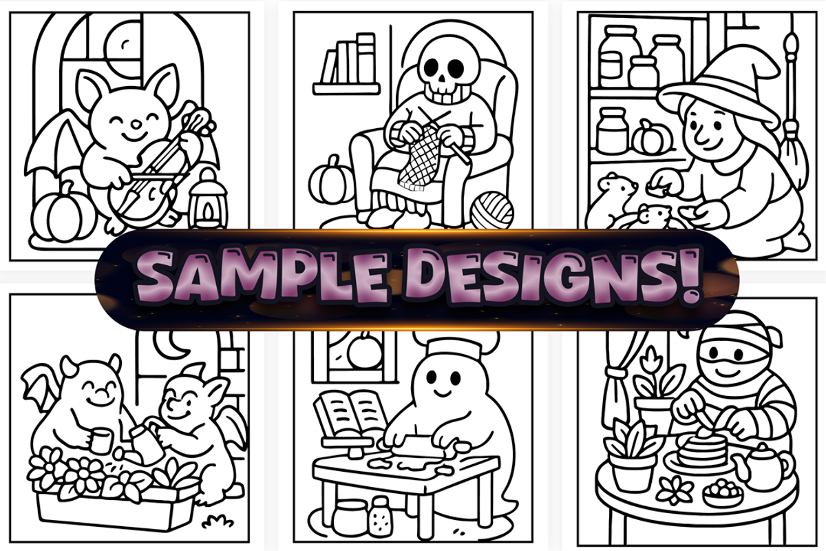 Bold Easy Spooky Corner Pages Bundle, a Seasonal Illustration by Craftsbeefy (Photo 2 of 4)