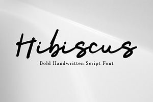 Hibiscus - Bold script font