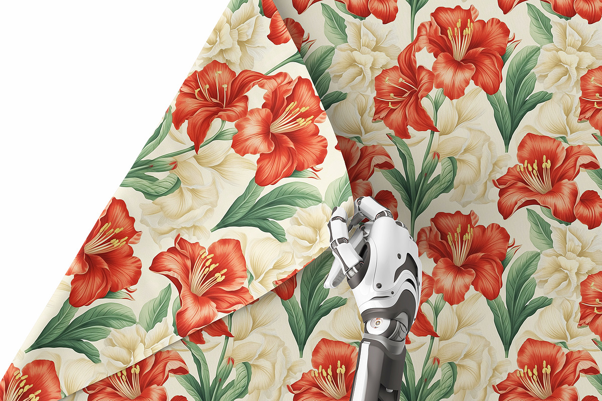9 Robotic Arm Holding Fabric Mockup, a Mockup by GraphicVil (Photo 10 of 12)