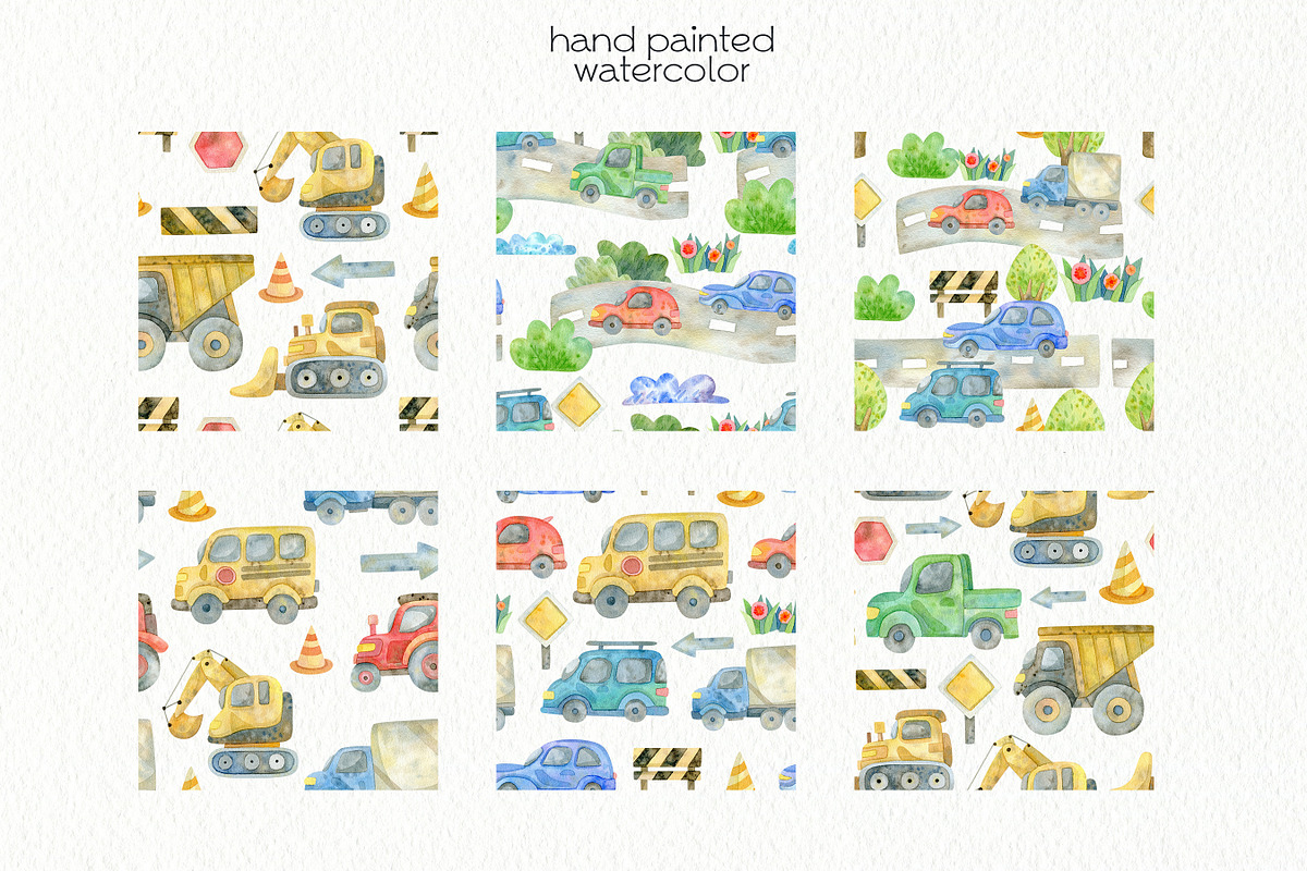 Watercolor Transport, an Illustration by OllyKo Art (Photo 5 of 9)