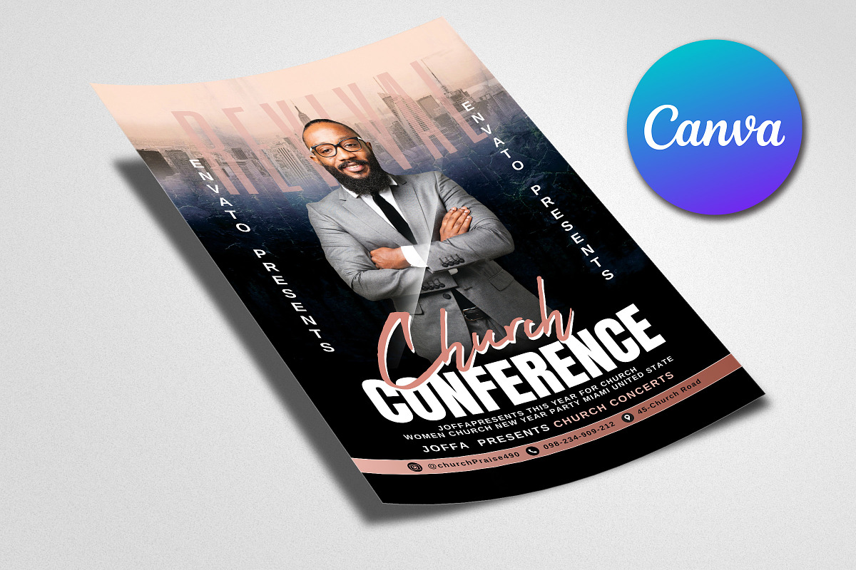 Man Of God Church Flyer Template, a Flyer Template by Psd Templates (Photo 2 of 2)