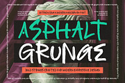 Asphalt Grunge Modern Handbrush Font, a Script Font by stylishtype.co (Thumbnail 1 of 20)