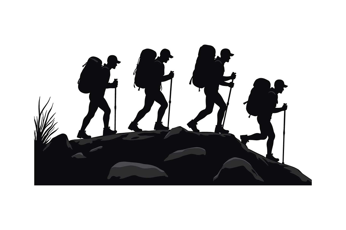 Adventure Hiking Silhouette Bundle, an Object Graphic by Designs_River (Photo 12 of 16)