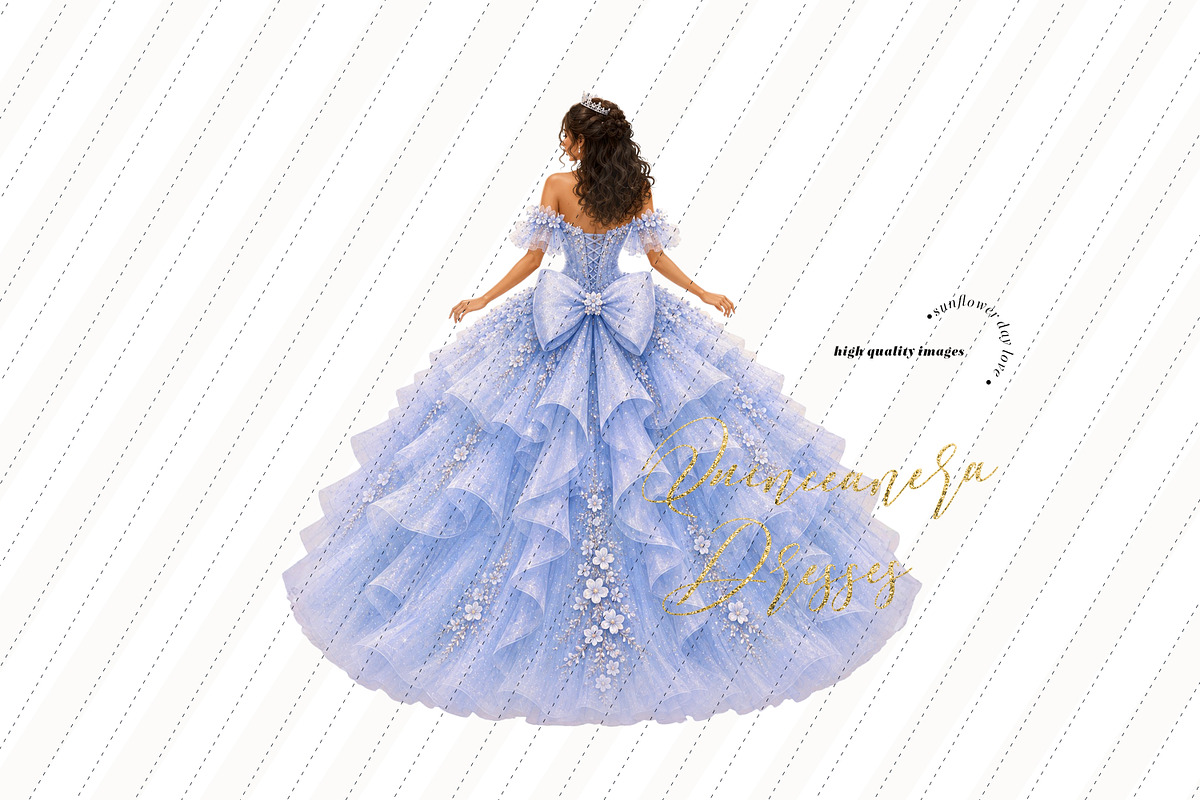 Light Blue Tan skin Princess Clipart, a Person Illustration by Sunflower Day Love (Photo 3 of 3)