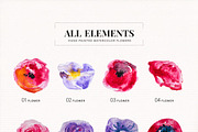 Awesome Blossom | Floral Kit, a Pattern Graphic by Squarepack (Thumbnail 2 of 12)