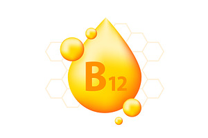 Vitamin b12 with realistic drop